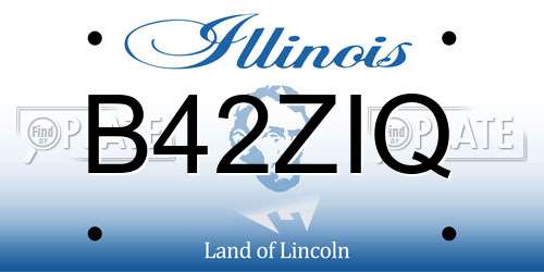 B42ZIQ Illinois License Plate
