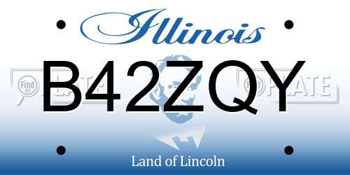 B42ZQY Illinois License Plate