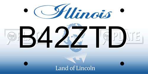 B42ZTD Illinois License Plate