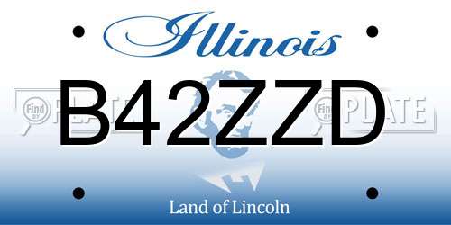 B42ZZD Illinois License Plate