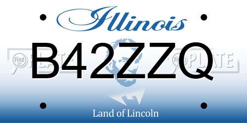 B42ZZQ Illinois License Plate