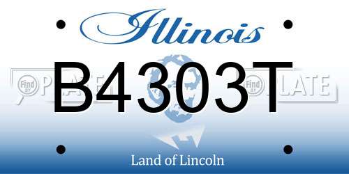 B4303T Illinois License Plate