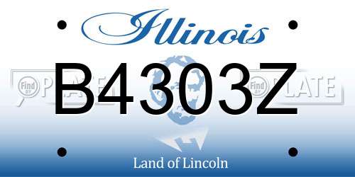 B4303Z Illinois License Plate