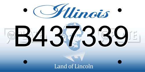 B437339 Illinois License Plate