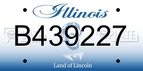 B439227 Illinois License Plate