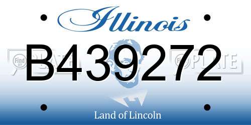 B439272 Illinois License Plate