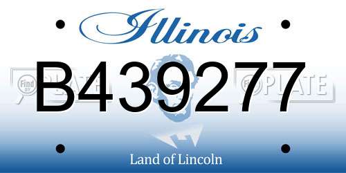 B439277 Illinois License Plate