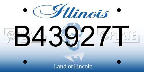 B43927T Illinois License Plate