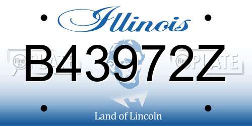 B43972Z Illinois License Plate