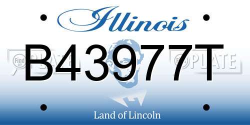 B43977T Illinois License Plate