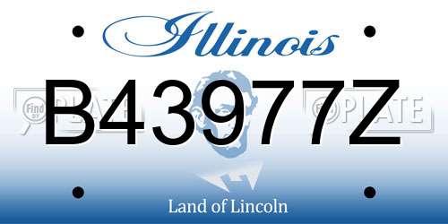 B43977Z Illinois License Plate