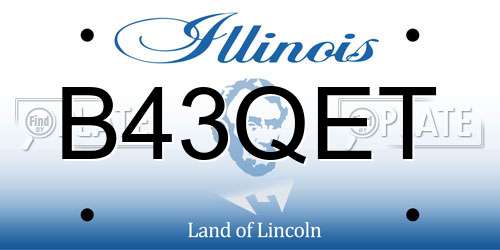 B43QET Illinois License Plate
