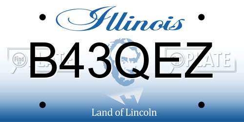 B43QEZ Illinois License Plate