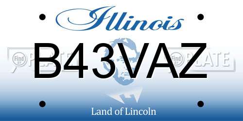 B43VAZ Illinois License Plate