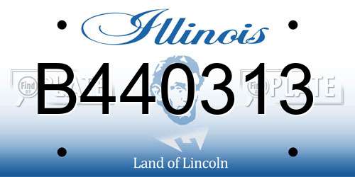 B440313 Illinois License Plate