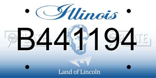 B441194 Illinois License Plate