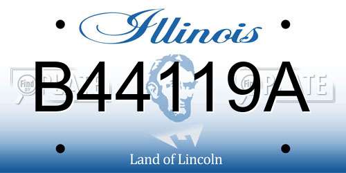 B44119A Illinois License Plate