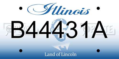 B44431A Illinois License Plate
