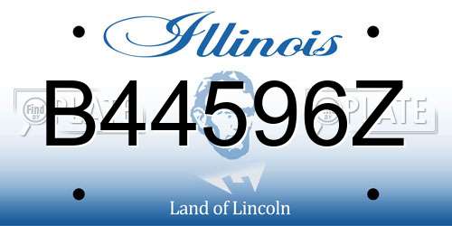 B44596Z Illinois License Plate