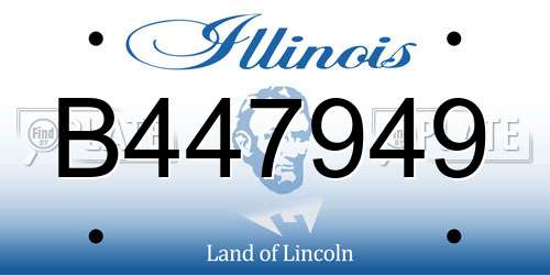 B447949 Illinois License Plate