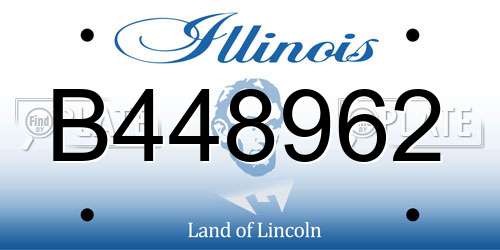 B448962 Illinois License Plate