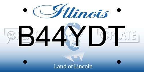 B44YDT Illinois License Plate
