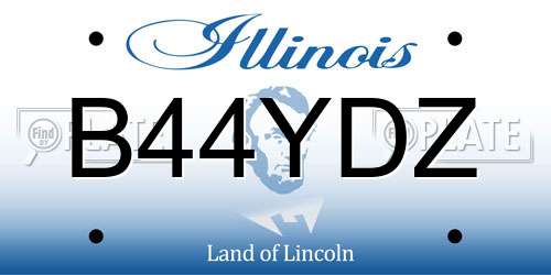 B44YDZ Illinois License Plate