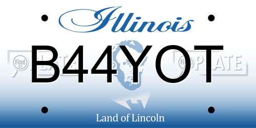 B44YOT Illinois License Plate