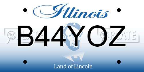 B44YOZ Illinois License Plate