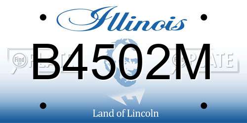 B4502M Illinois License Plate