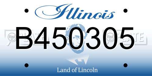 B450305 Illinois License Plate