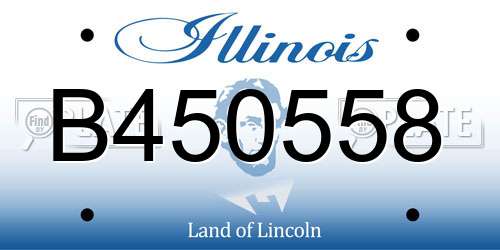 B450558 Illinois License Plate