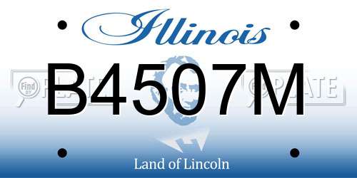 B4507M Illinois License Plate