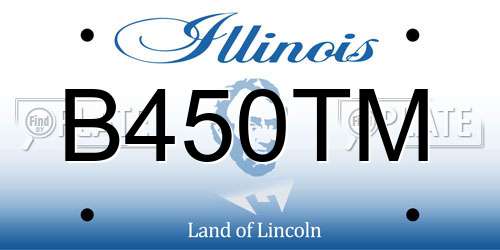B450TM Illinois License Plate