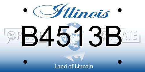 B4513B Illinois License Plate