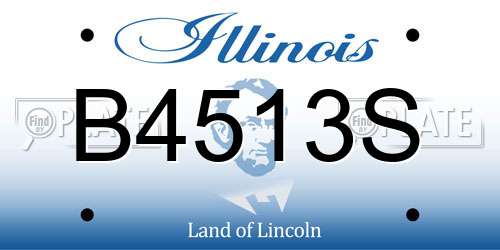 B4513S Illinois License Plate