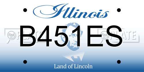B451ES Illinois License Plate