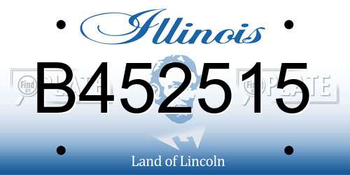 B452515 Illinois License Plate