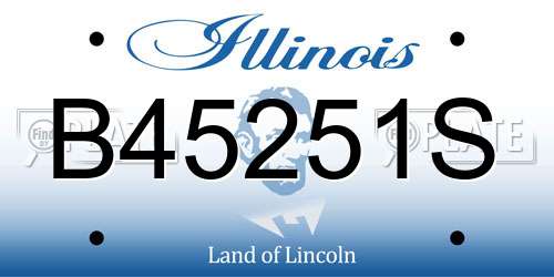 B45251S Illinois License Plate