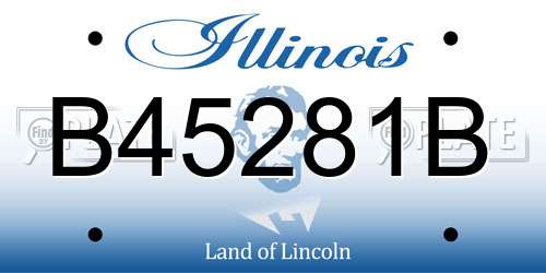 B45281B Illinois License Plate