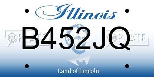 B452JQ Illinois License Plate