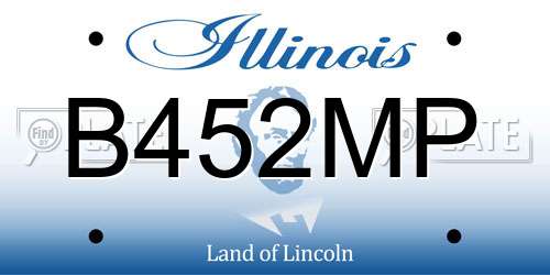 B452MP Illinois License Plate