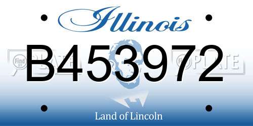 B453972 Illinois License Plate