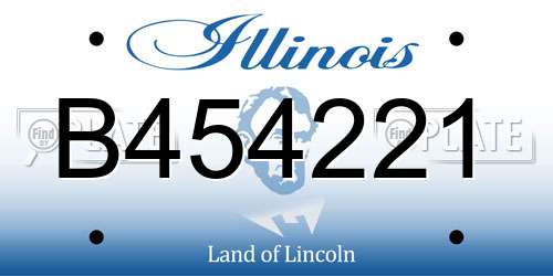 B454221 Illinois License Plate