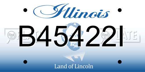 B45422I Illinois License Plate