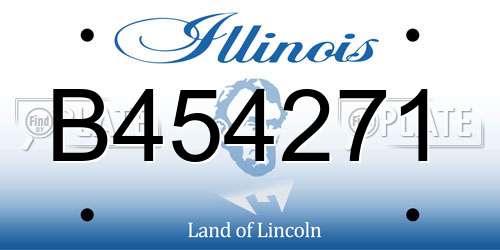 B454271 Illinois License Plate
