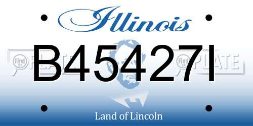 B45427I Illinois License Plate