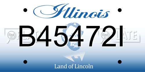 B45472I Illinois License Plate