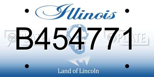 B454771 Illinois License Plate