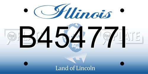 B45477I Illinois License Plate